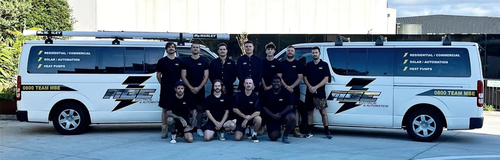 The MBE team with their vans